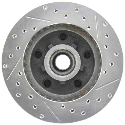 StopTech Select Sport Drilled And Slotted Brake Rotor; Front Right