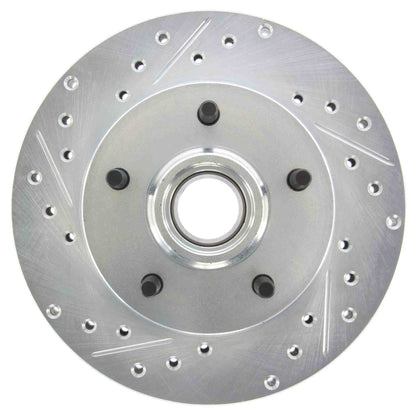 StopTech Select Sport Drilled And Slotted Brake Rotor; Front Right
