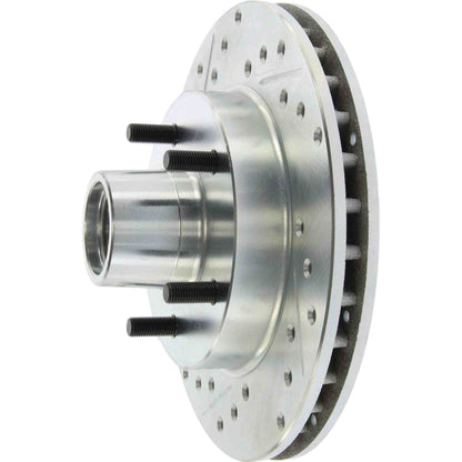 StopTech Select Sport Drilled And Slotted Brake Rotor; Front Right