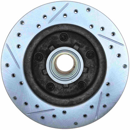 StopTech Select Sport Drilled And Slotted Brake Rotor; Front Left