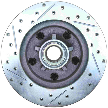 StopTech Select Sport Drilled And Slotted Brake Rotor; Front Right