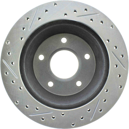 StopTech Select Sport Drilled And Slotted Brake Rotor; Front Left