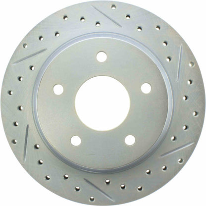 StopTech Select Sport Drilled And Slotted Brake Rotor; Front Left