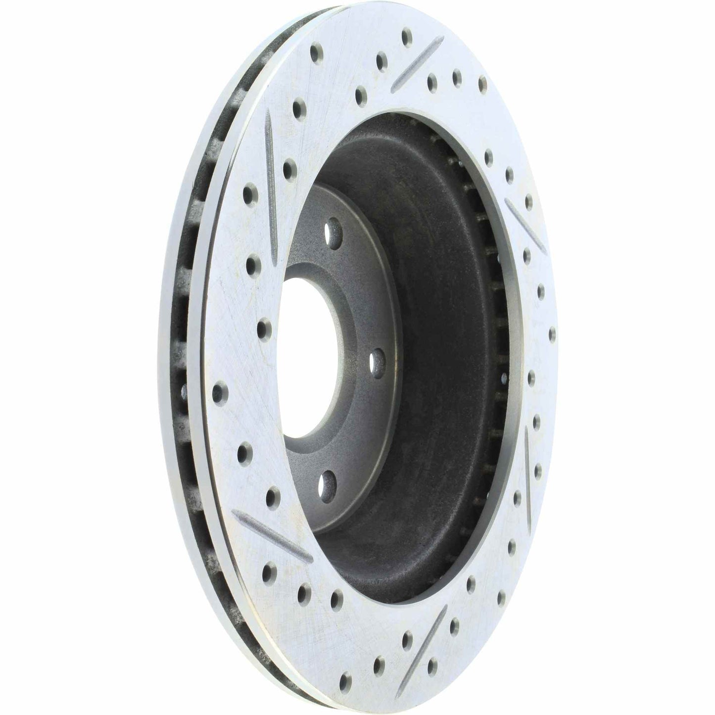 StopTech Select Sport Drilled And Slotted Brake Rotor; Front Left