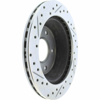 StopTech Select Sport Drilled And Slotted Brake Rotor; Front Left
