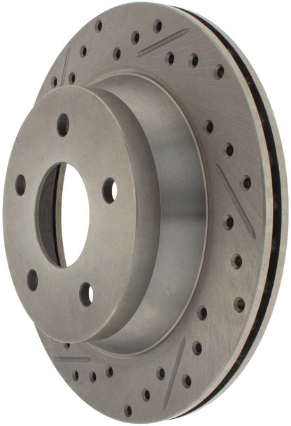 StopTech Select Sport Drilled And Slotted Brake Rotor; Front Right