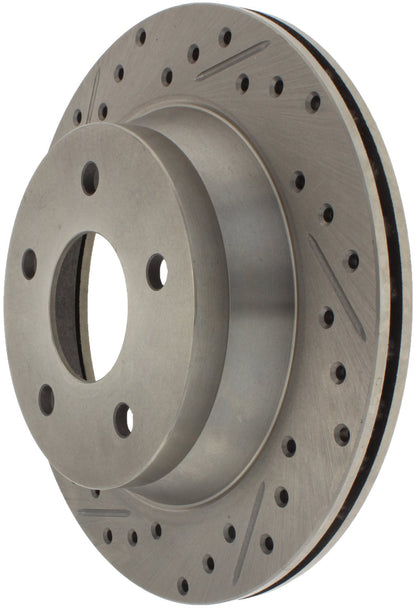 StopTech Select Sport Drilled And Slotted Brake Rotor; Front Right