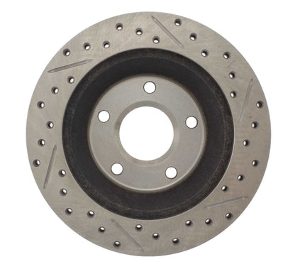 StopTech Select Sport Drilled And Slotted Brake Rotor; Front Right