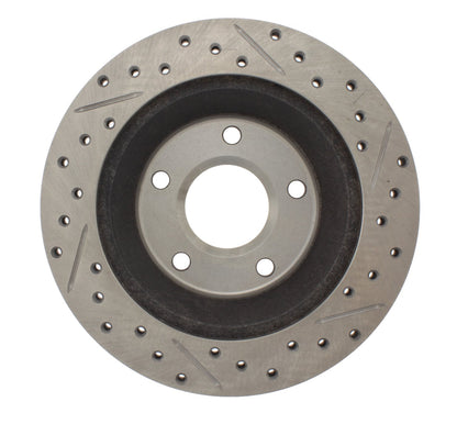 StopTech Select Sport Drilled And Slotted Brake Rotor; Front Right