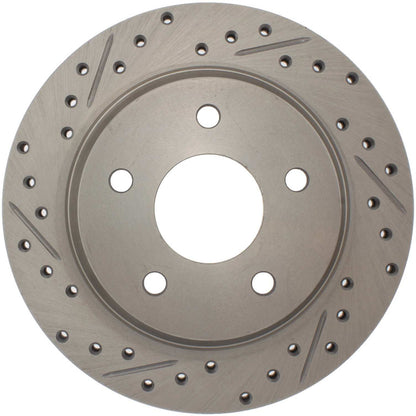 StopTech Select Sport Drilled And Slotted Brake Rotor; Front Right