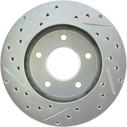 StopTech Select Sport Drilled And Slotted Brake Rotor; Front Left