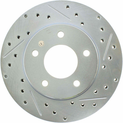 StopTech Select Sport Drilled And Slotted Brake Rotor; Front Left