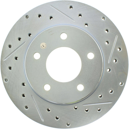 StopTech Select Sport Drilled And Slotted Brake Rotor; Front Left