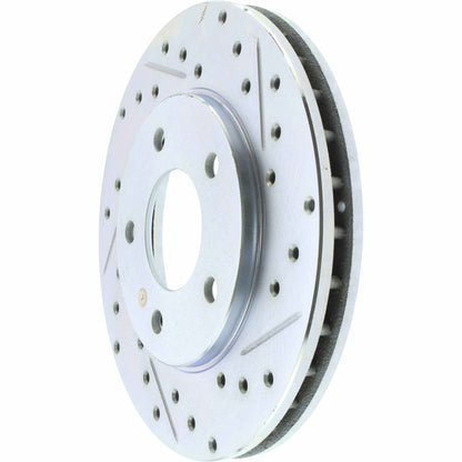 StopTech Select Sport Drilled And Slotted Brake Rotor; Front Left