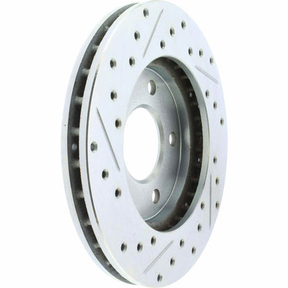 StopTech Select Sport Drilled And Slotted Brake Rotor; Front Left
