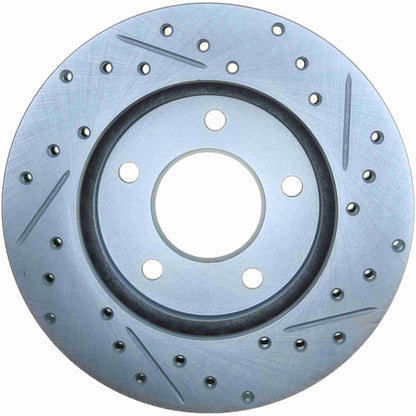 StopTech Select Sport Drilled And Slotted Brake Rotor; Front Right