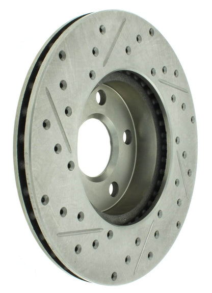 StopTech Select Sport Drilled And Slotted Brake Rotor; Front Left