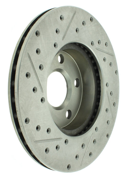 StopTech Select Sport Drilled And Slotted Brake Rotor; Front Left