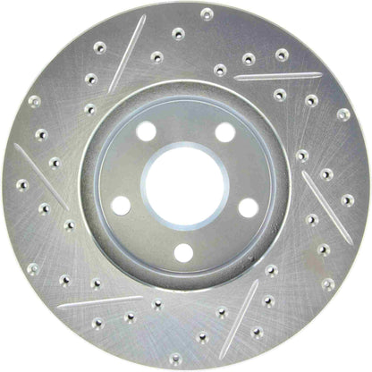 StopTech Select Sport Drilled And Slotted Brake Rotor; Front Left