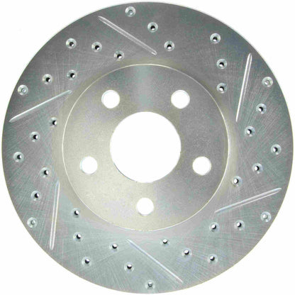 StopTech Select Sport Drilled And Slotted Brake Rotor; Front Left