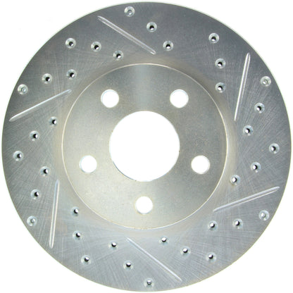 StopTech Select Sport Drilled And Slotted Brake Rotor; Front Left