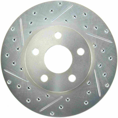 StopTech Select Sport Drilled And Slotted Brake Rotor; Front Right