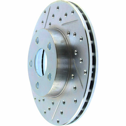 StopTech Select Sport Drilled And Slotted Brake Rotor; Front Right