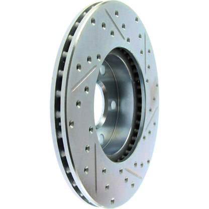 StopTech Select Sport Drilled And Slotted Brake Rotor; Front Right