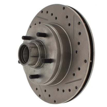 StopTech Select Sport Drilled And Slotted Brake Rotor; Front Left