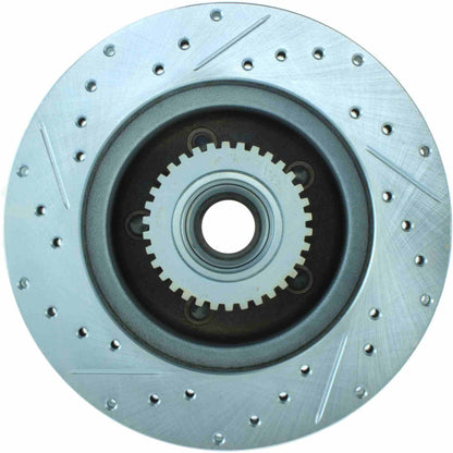 StopTech Select Sport Drilled And Slotted Brake Rotor; Front Left