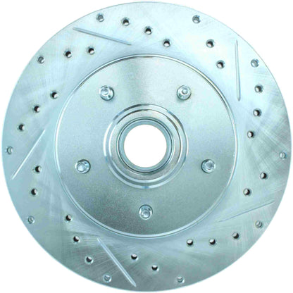 StopTech Select Sport Drilled And Slotted Brake Rotor; Front Left