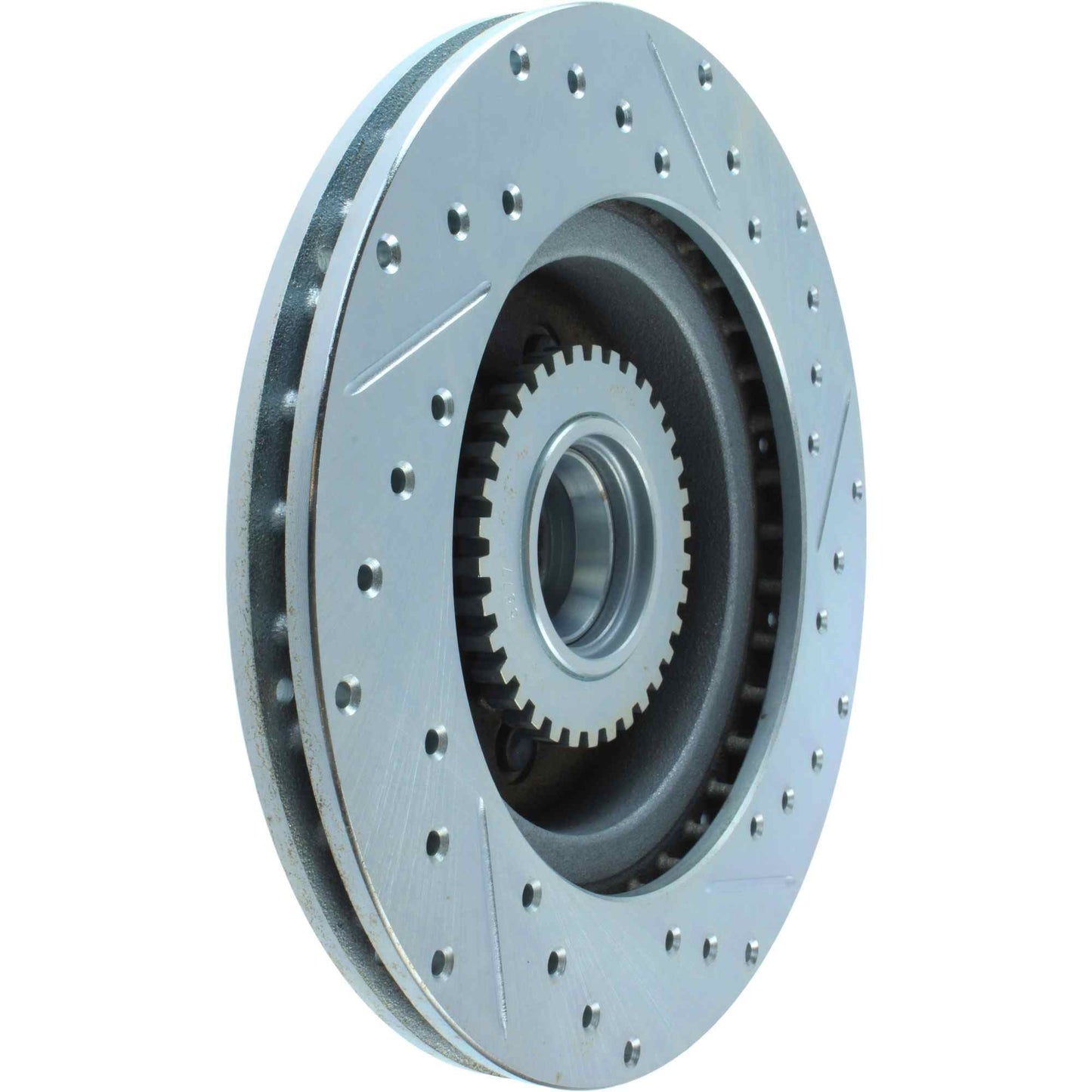 StopTech Select Sport Drilled And Slotted Brake Rotor; Front Right