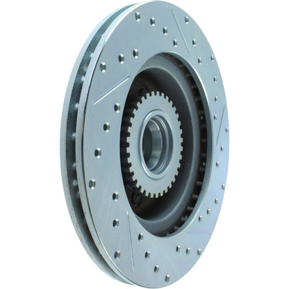 StopTech Select Sport Drilled And Slotted Brake Rotor; Front Right