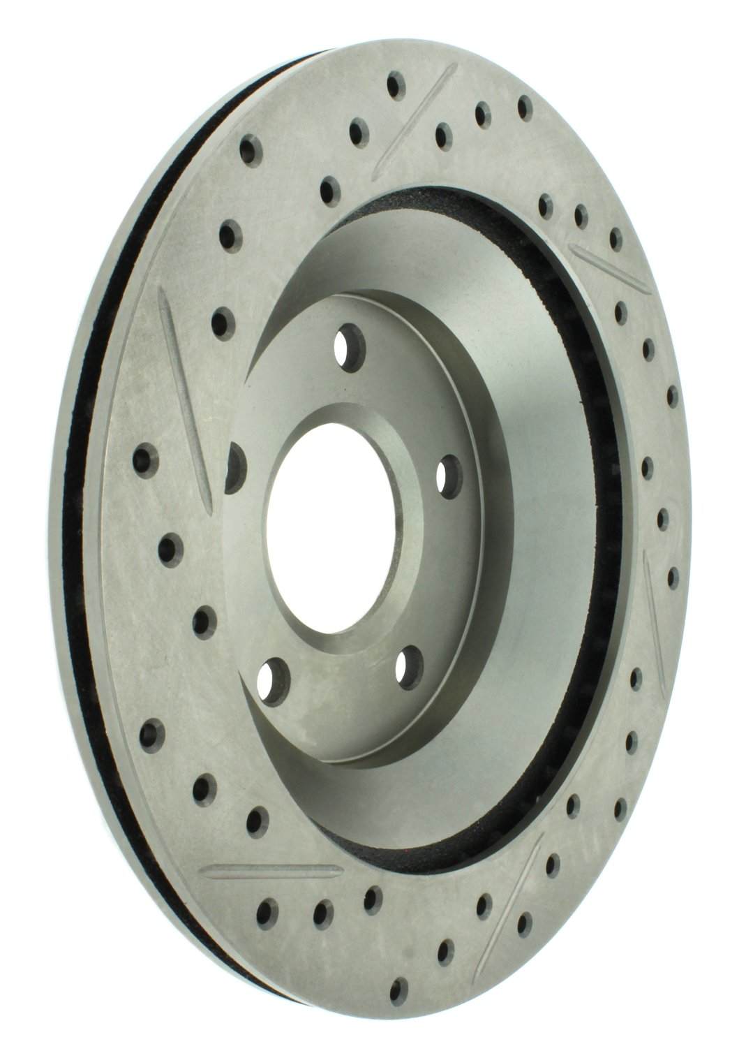 StopTech Select Sport Drilled And Slotted Brake Rotor; Front Left