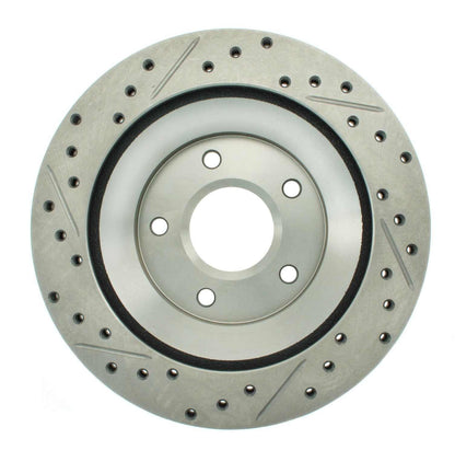 StopTech Select Sport Drilled And Slotted Brake Rotor; Front Left
