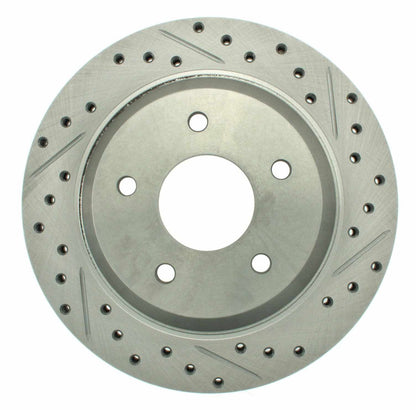 StopTech Select Sport Drilled And Slotted Brake Rotor; Front Left