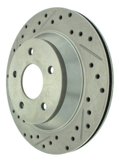 StopTech Select Sport Drilled And Slotted Brake Rotor; Front Right