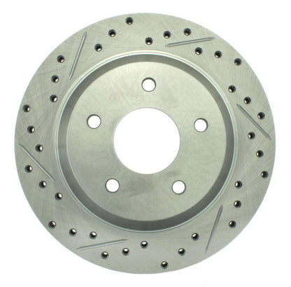 StopTech Select Sport Drilled And Slotted Brake Rotor; Front Right