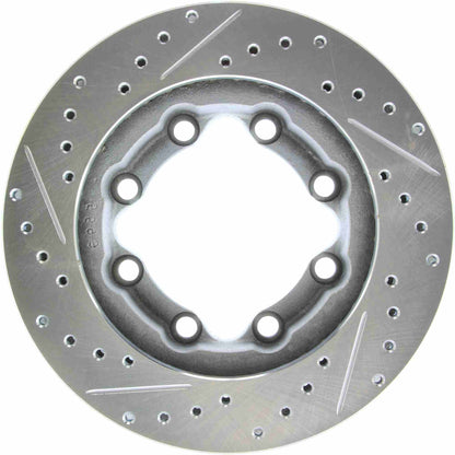 StopTech Select Sport Drilled And Slotted Brake Rotor; Front Left
