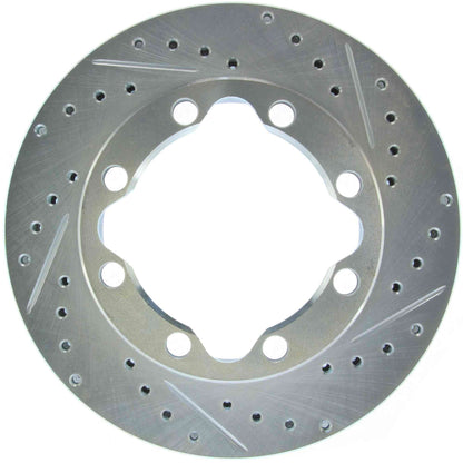 StopTech Select Sport Drilled And Slotted Brake Rotor; Front Left