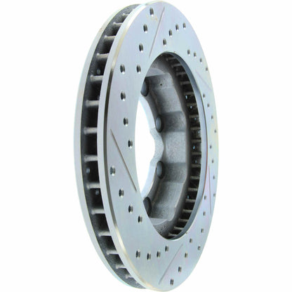 StopTech Select Sport Drilled And Slotted Brake Rotor; Front Left