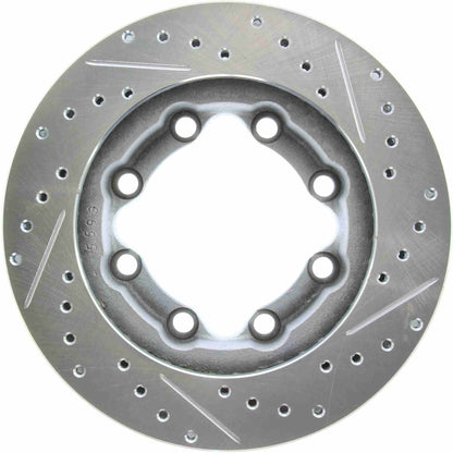 StopTech Select Sport Drilled And Slotted Brake Rotor; Front Right