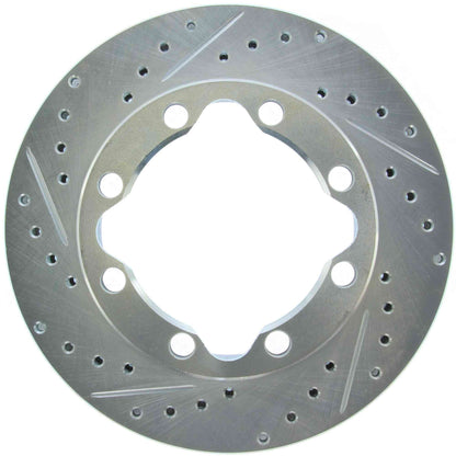 StopTech Select Sport Drilled And Slotted Brake Rotor; Front Right