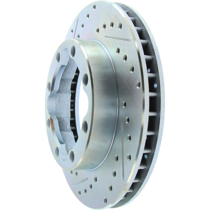 StopTech Select Sport Drilled And Slotted Brake Rotor; Front Right