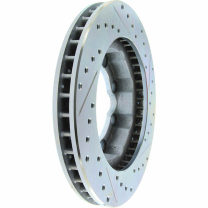 StopTech Select Sport Drilled And Slotted Brake Rotor; Front Right