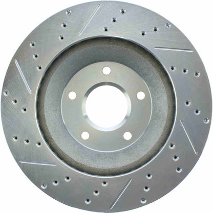 StopTech Select Sport Drilled And Slotted Brake Rotor; Front Left