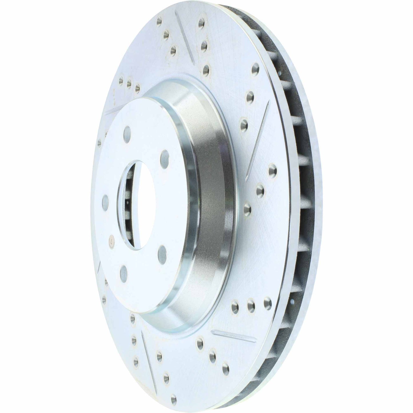 StopTech Select Sport Drilled And Slotted Brake Rotor; Front Left
