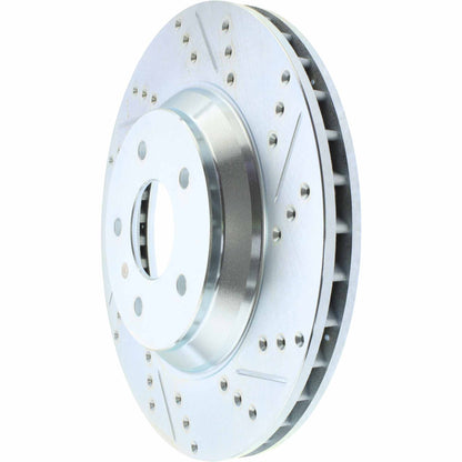 StopTech Select Sport Drilled And Slotted Brake Rotor; Front Left