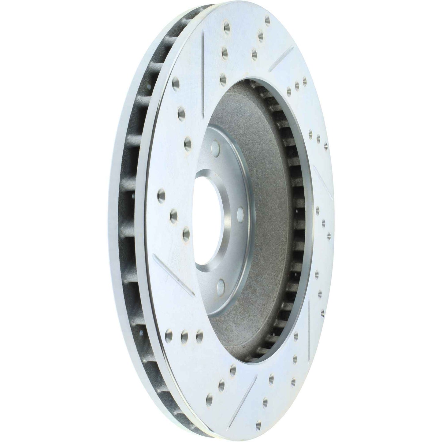 StopTech Select Sport Drilled And Slotted Brake Rotor; Front Left