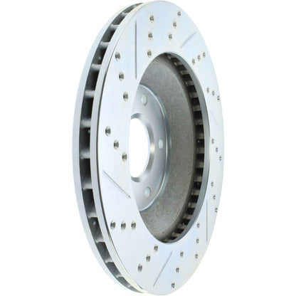 StopTech Select Sport Drilled And Slotted Brake Rotor; Front Left
